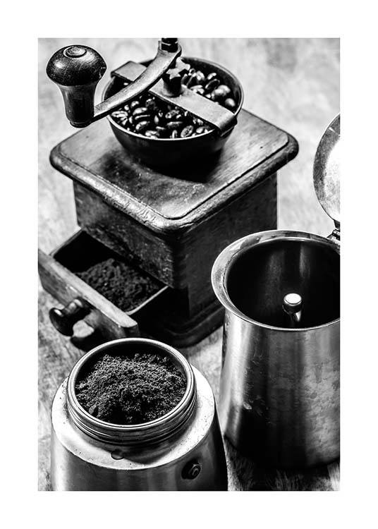 Moka Espresso Poster / Schwarz-Weiß bei Desenio AB (3331)