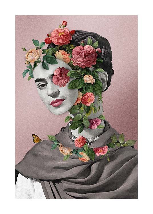 Frida Floral 2 Poster / Kunstdrucke bei Desenio AB (3457)