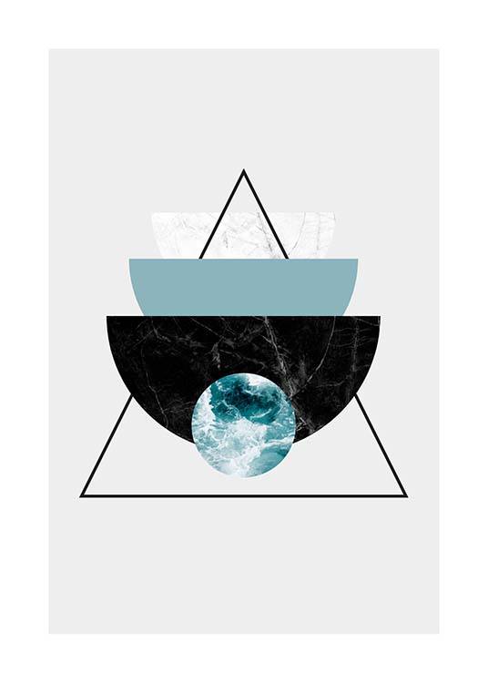 Graphic Half Moon Triangle Poster / Kunstdrucke bei Desenio AB (3589)