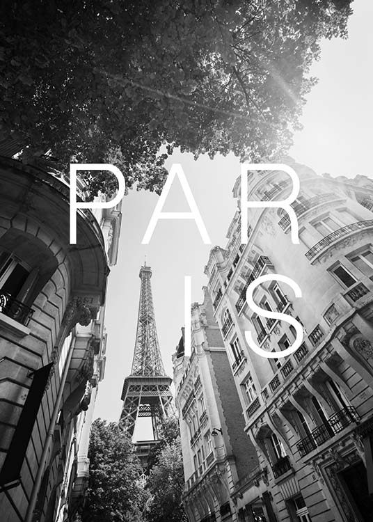 Paris B&W Poster / Schwarz-Weiß bei Desenio AB (3852)