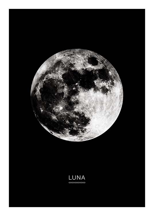 Moon In Black Poster / Kinder bei Desenio AB (3865)