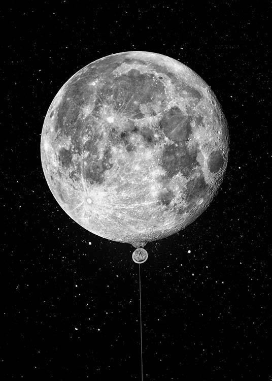 Moon Balloon Poster / Kinder bei Desenio AB (3872)