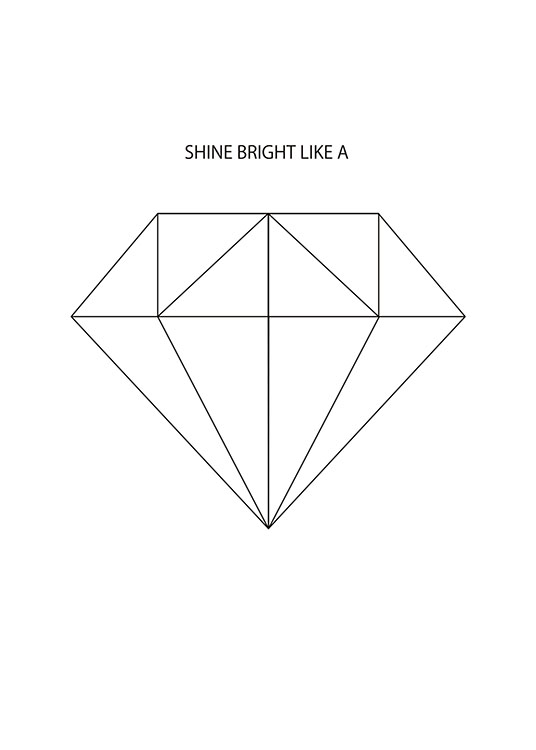 Shine Bright Like A Diamond Poster  / Kinder bei Desenio AB (7417)