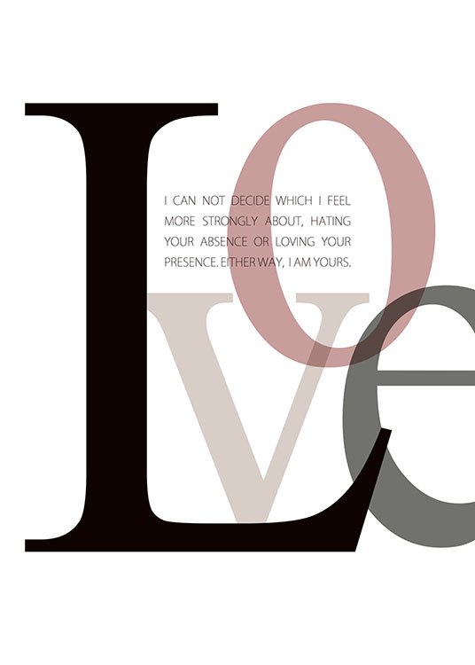 Graphic Art Poster Mit Dem Wort Love Poster Online Desenio De