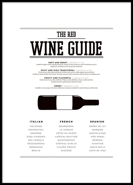 Poster Red wine guide | Küchenposter Wein | Plakate und Poster für ... Poster Red wine guide | Küchenposter Wein | Plakate und Poster für ...
