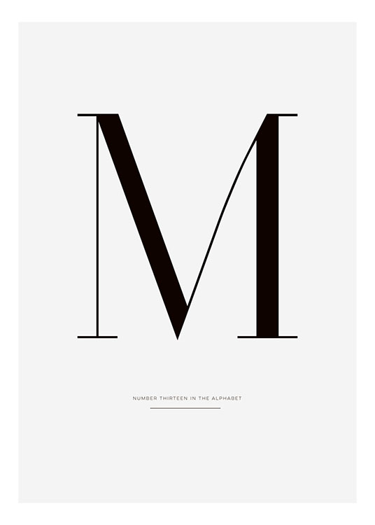 Graphic M, Poster / Buchstaben bei Desenio AB (7914)