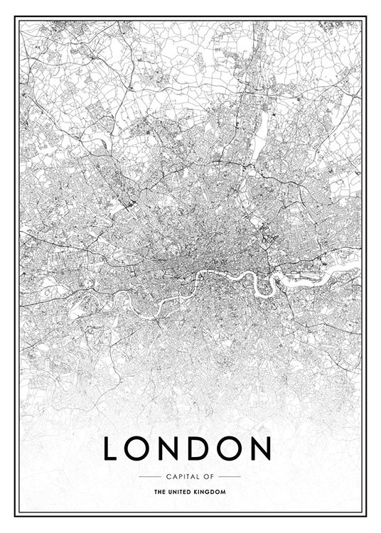 London Poster / Schwarz-Weiß bei Desenio AB (8126)
