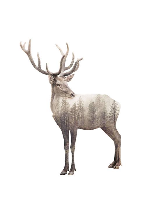 Forest Deer, Poster / Wilde Tiere bei Desenio AB (8159)