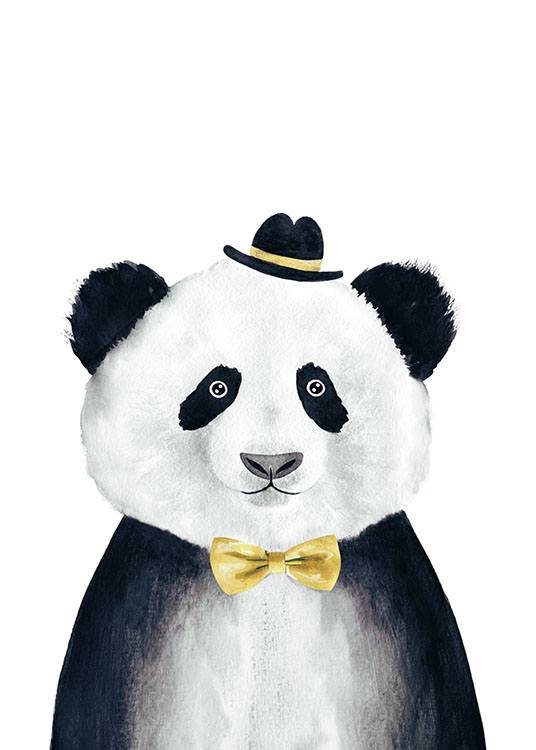 Panda With Hat, Poster / Kinder bei Desenio AB (8234)