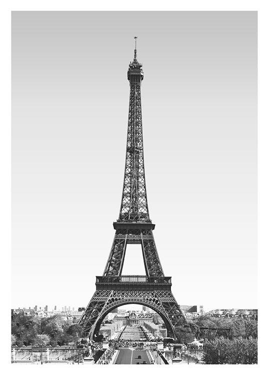 Eiffeltower, Poster / Schwarz-Weiß bei Desenio AB (8239)