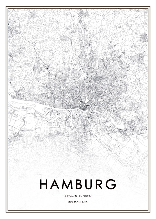 Hamburg, Poster / Karten und Städte bei Desenio AB (8277)