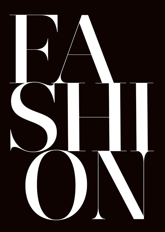 Fashion Black, Poster / Schwarz-Weiß bei Desenio AB (8392)