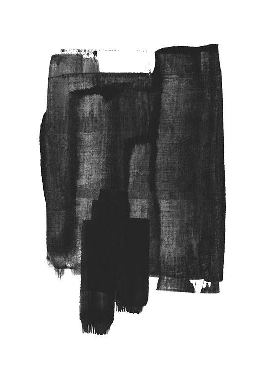 Ink Texture Poster / Schwarz-Weiß bei Desenio AB (8662)