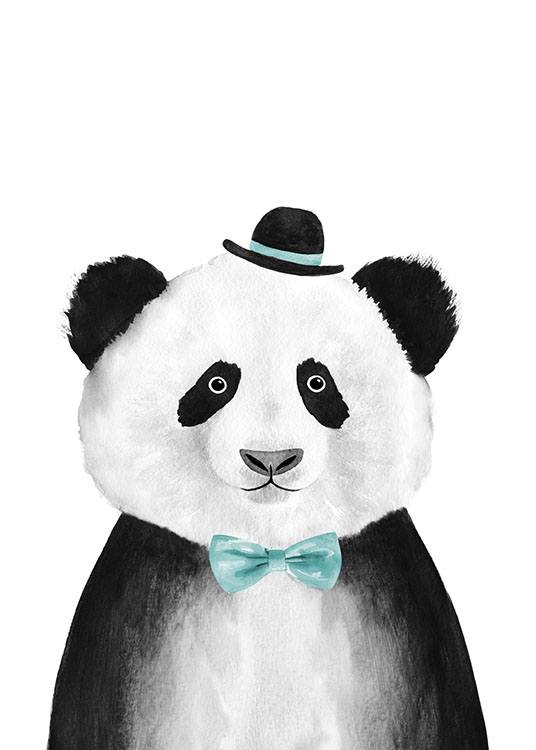Panda With Blue Hat Print / Kinder bei Desenio AB (8709)