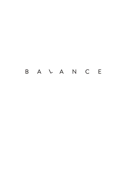 Simple Balance Poster / Poster mit Sprüchen bei Desenio AB (8858)