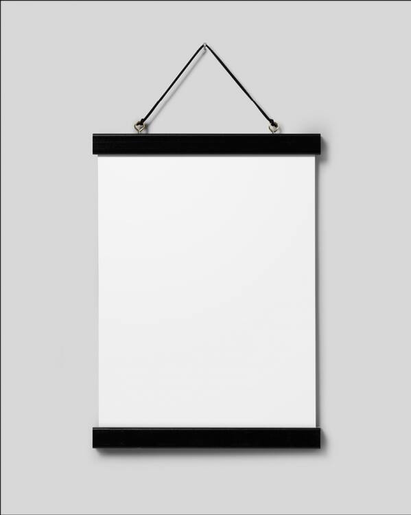  - Schwarze Posterleiste mit Magnetbefestigung, 22 cm