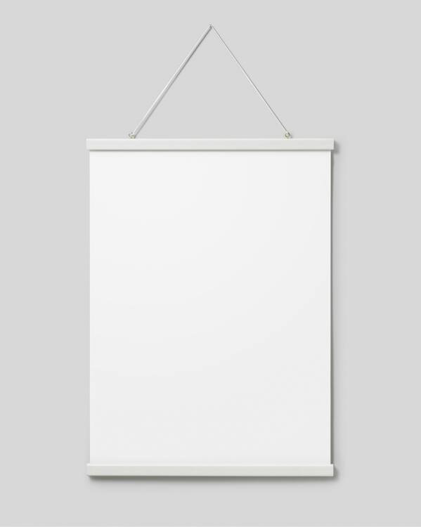  - Weiße Posterleiste mit Magnetbefestigung, 51 cm