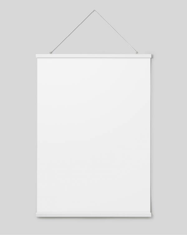  - Weiße Posterleiste mit Magnetbefestigung, 71 cm