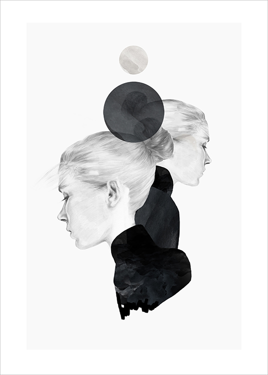 Anna Bülow Black Marble Poster / Schwarz-Weiß bei Desenio AB (Pre040)