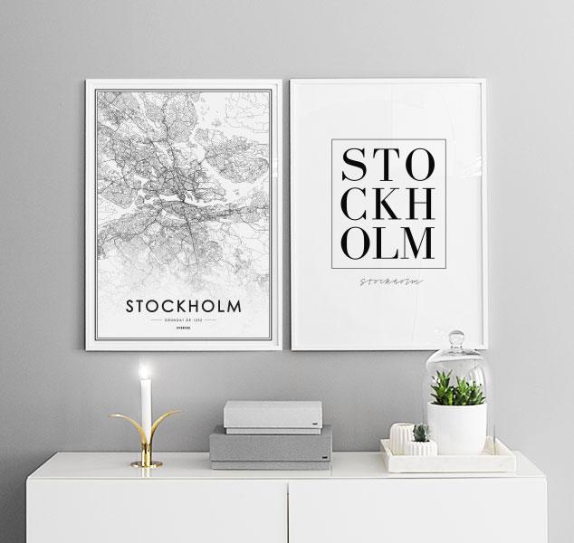 Inspiration für eine Bilderwand mit Kartenmotiven und ...