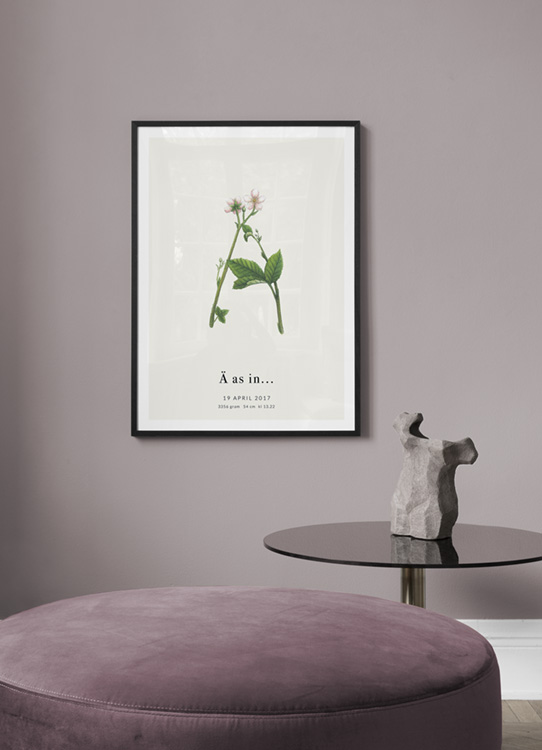 Botanic Letter A Personal Poster