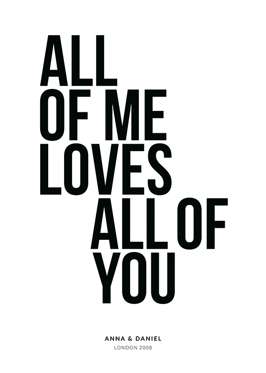 All of Me Personal Poster / Typografie Poster bei Desenio AB (pp0243)