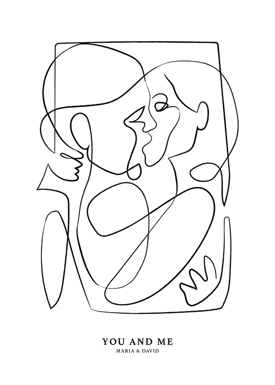 Abstract Figures No2 BW Personal Poster / Line Art bei Desenio AB (pp0247)