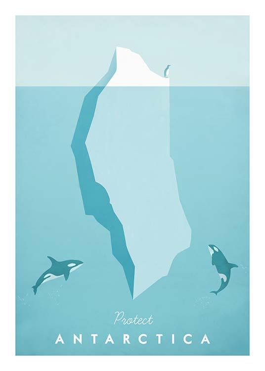 Antarctica Travel Poster / Vintage bei Desenio AB (pre0005)