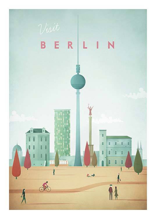 Berlin Travel Poster / Vintage bei Desenio AB (pre0007)