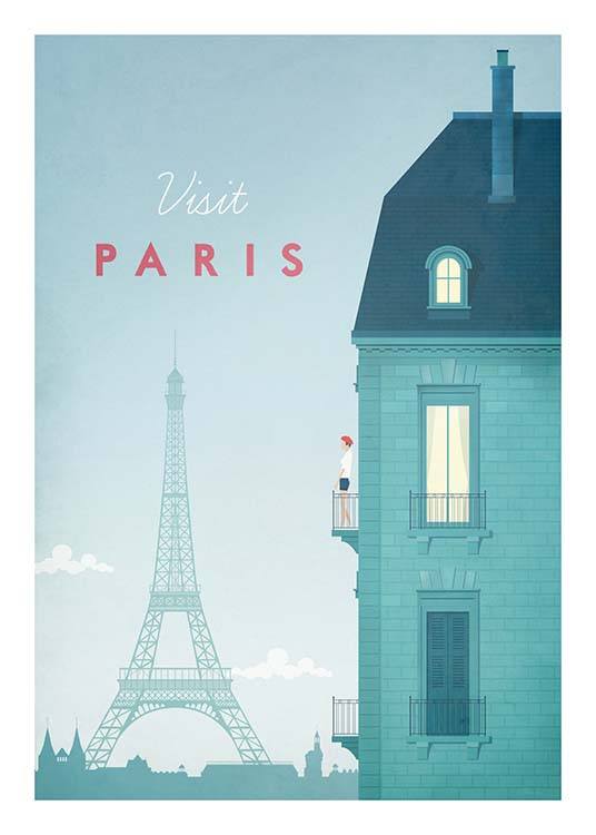 Paris Travel Poster / Vintage bei Desenio AB (pre0013)