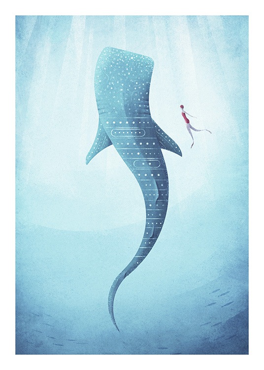 Whale Shark Poster / Vintage bei Desenio AB (pre0040)