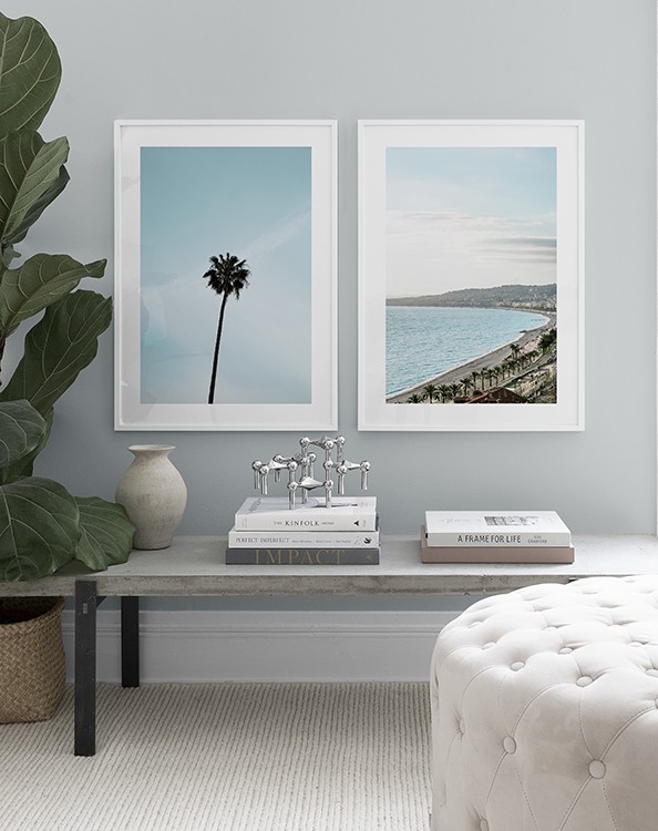 Poster mit Urlaubsfotos aus Nizza in Frankreich