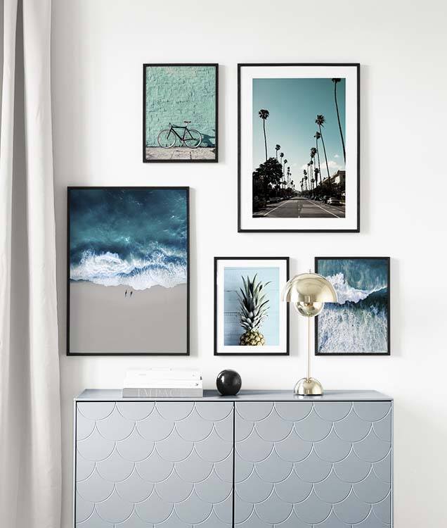 Sommerliche Bilderwand