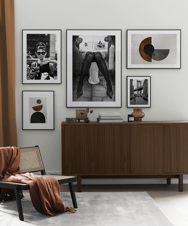 Schwarz-weiß-Fotos und grafische Kunst