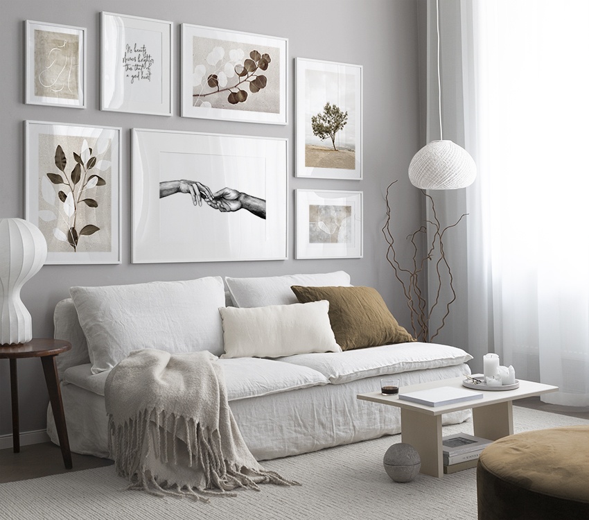 Beige harmonische Illustrationen