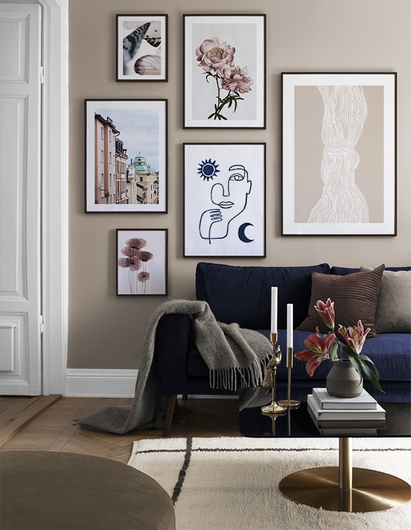 Rosa Illustrationen und Fotografien