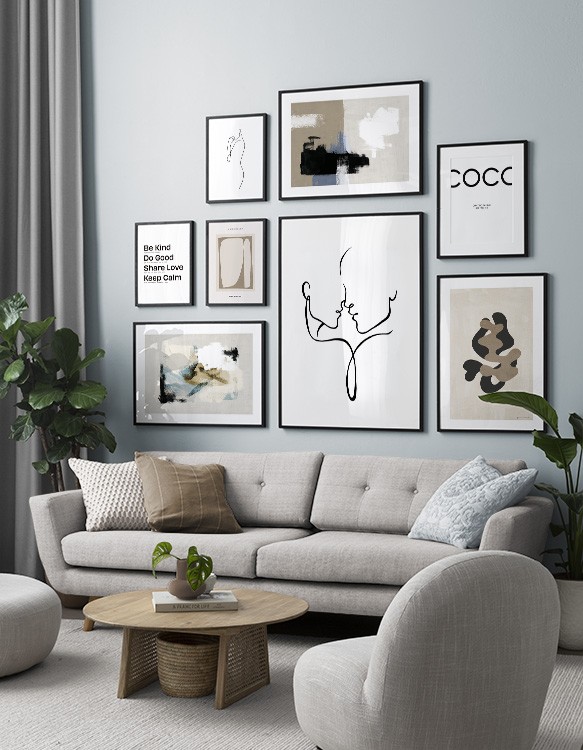 Inspiration Fur Schone Wohnzimmer Bilderwand Mit Postern Desenio