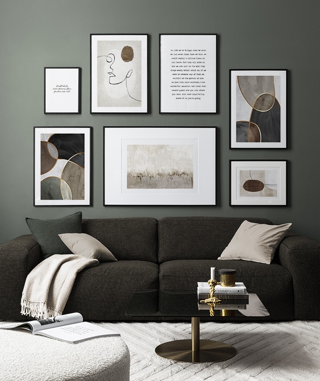 Inspiration Fur Schone Wohnzimmer Bilderwand Mit Postern Desenio