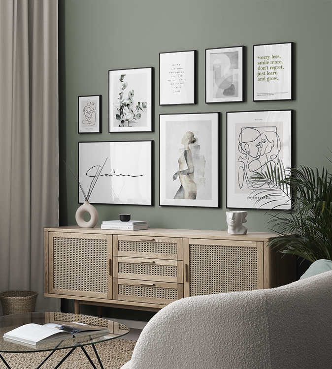 Grün und beige