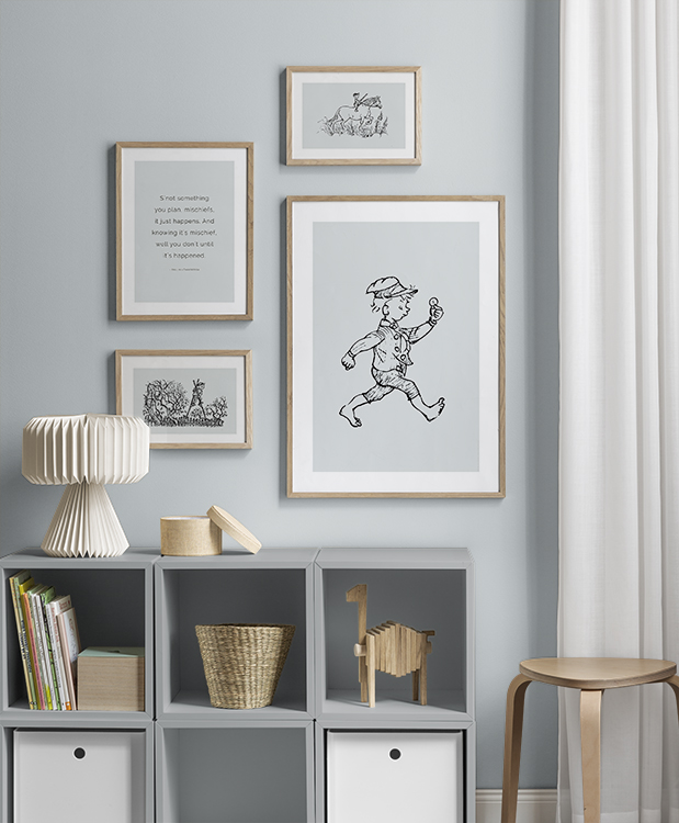 Blaue Illustrationen